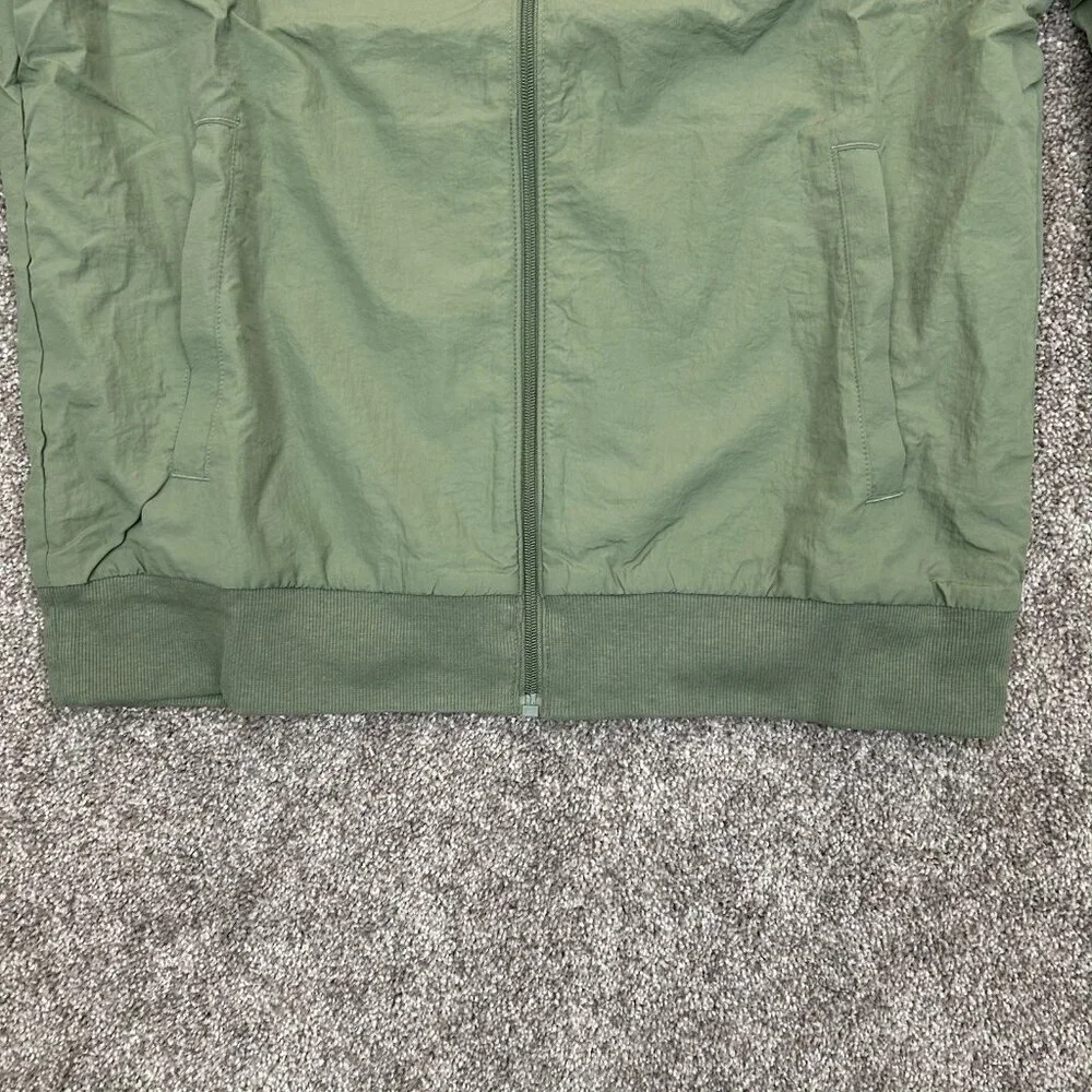 Xersion Men's Bomber Jacket Size M Green Full Zip Track Pockets Woven NWT $55